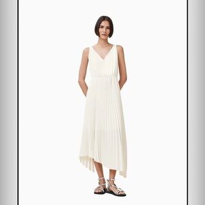 AllSaints Cream Leia Harley Sleeveless Midi Dress sz large